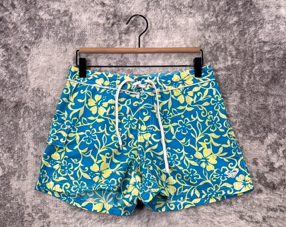 Vintage Roxy Board Shorts 5 Juniors Y2K 1990s Hawaiian Print Surf Skate